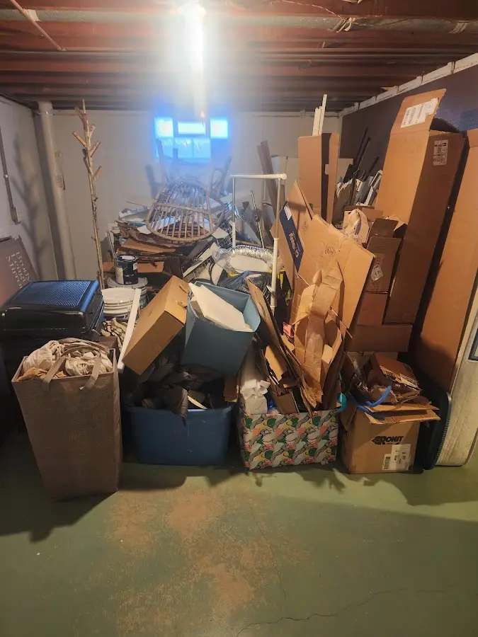 Roll-off dumpster container at job site for 20 Yard Dumpster Rental in New Prague